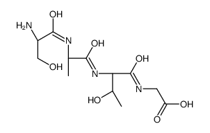 2-[[(2S,3R)-2-[[(2S)-2-[[(2S)-2-amino-3-hydroxypropanoyl]amino]propanoyl]amino]-3-hydroxybutanoyl]amino]acetic acid结构式