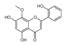2',5,7-Trihydroxy-8-methoxyflavone结构式