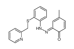 4-methyl-6-[[2-(pyridin-2-ylmethylsulfanyl)phenyl]hydrazinylidene]cyclohexa-2,4-dien-1-one结构式