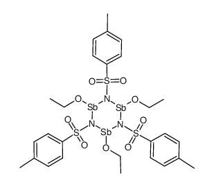 1,3,5-triethoxy-1,3,5-tris(p-tolylsulfonyl)cyclotristibazane Structure