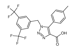 1-(3,5-bis-trifluoromethyl-benzyl)-5-p-tolyl-1H-[1,2,3]triazole-4-carboxylic acid结构式