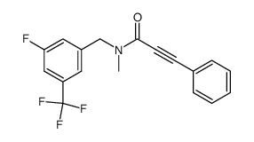 3-phenyl-propynoic acid (3-fluoro-5-trifluoromethyl-benzyl)-methyl-amide结构式