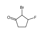 2-bromo-3-fluorocyclopentan-1-one Structure