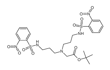 tert-butyl {bis[3-(2-nitrobenzenesulfonylamino)propyl]amino}acetate Structure