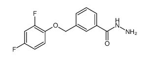 Benzoic acid, 3-[(2,4-difluorophenoxy)methyl]-, hydrazide结构式