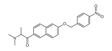 2-Dimethylamino-1-[6-(4-nitro-benzyloxy)-naphthalen-2-yl]-propan-1-one Structure