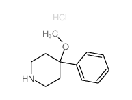 Piperidine,4-methoxy-4-phenyl-, hydrochloride (1:1) structure