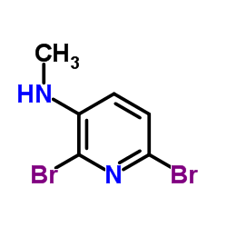 2,6-Dibromo-N-methyl-3-pyridinamine结构式