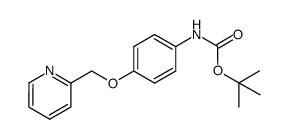 tert-butyl (4-(pyridin-2-ylmethoxy)phenyl)carbamate结构式