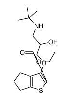 ethyl 6-[2-hydroxy-3-(tert-butylamino)propoxy]-8-thiabicyclo[3.3.0]oct a-6,9-diene-7-carboxylate picture