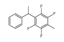 Benzene, 1,2,4,5-tetrafluoro-3-methyl-6-(1-phenylethyl) Structure