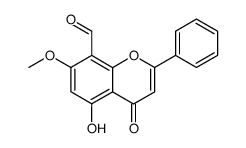 5-hydroxy-7-methoxy-4-oxo-2-phenyl-4H-chromene-8-carbaldehyde Structure