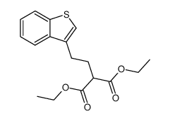 (2-benzo[b]thiophen-3-yl-ethyl)-malonic acid diethyl ester结构式