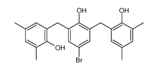 4-bromo-2,6-bis-(2-hydroxy-3,5-dimethyl-benzyl)-phenol结构式