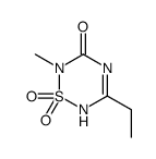 5-ethyl-2-methyl-1,1-dioxo-4H-1,2,4,6-thiatriazin-3-one结构式