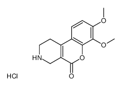 1,2,3,4-Tetrahydro-7,8-dimethoxy-5H-[1]benzopyrano[3,4-c]pyridin-5-one hydrochloride Structure