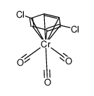 tricarbonyl(1,4-dichlorobenzene)chromium(0)结构式