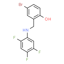 4-BROMO-2-[(2,4,5-TRIFLUOROANILINO)METHYL]BENZENOL结构式