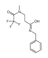 N-benzyl-3-[methyl-(2,2,2-trifluoroacetyl)amino]propanamide结构式