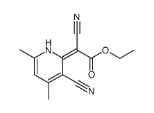 Cyano-[3-cyano-4,6-dimethyl-1H-pyridin-(2E)-ylidene]-acetic acid ethyl ester Structure