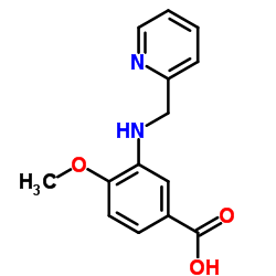 4-METHOXY-3-((PYRIDIN-2-YLMETHYL)AMINO)BENZOIC ACID Structure