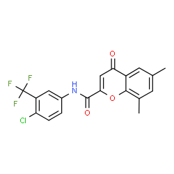 N-[4-Chloro-3-(trifluoromethyl)phenyl]-6,8-dimethyl-4-oxo-4H-chromene-2-carboxamide结构式