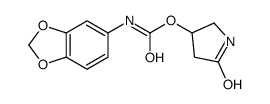 (5-oxopyrrolidin-3-yl) N-(1,3-benzodioxol-5-yl)carbamate结构式