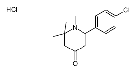 6-(4-chlorophenyl)-1,2,2-trimethylpiperidin-4-one,hydrochloride Structure
