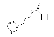 3-pyridin-3-ylpropyl cyclobutanecarboxylate结构式