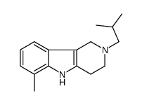 6-methyl-2-(2-methylpropyl)-1,3,4,5-tetrahydropyrido[4,3-b]indole结构式