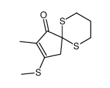 3-methyl-2-methylsulfanyl-6,10-dithiaspiro[4.5]dec-2-en-4-one Structure