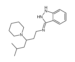 N-(5-methyl-3-piperidin-1-ylhexyl)-1H-indazol-3-amine结构式