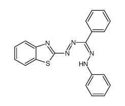 1,3-diphenyl-5-(2-benzothiazolyl)formazan结构式