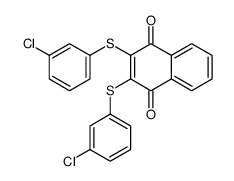 2,3-bis[(3-chlorophenyl)sulfanyl]naphthalene-1,4-dione Structure