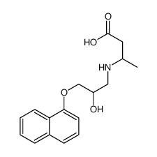 3-[(2-hydroxy-3-naphthalen-1-yloxypropyl)amino]butanoic acid结构式