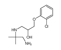 1-[(1-amino-2-methylpropan-2-yl)amino]-3-(2-chlorophenoxy)propan-2-ol结构式