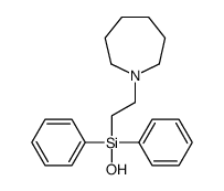 2-(azepan-1-yl)ethyl-hydroxy-diphenylsilane结构式