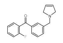 2-FLUORO-3'-(3-PYRROLINOMETHYL) BENZOPHENONE结构式