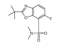 2-tert-butyl-6-fluoro-N,N-dimethyl-1,3-benzoxazole-7-sulfonamide结构式