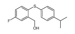 [5-fluoro-2-(4-propan-2-ylphenyl)sulfanylphenyl]methanol Structure