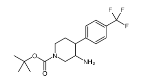 1-Piperidinecarboxylic acid, 3-amino-4-[4-(trifluoromethyl)phenyl]-, 1,1-dimethylethyl ester结构式