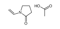 acetic acid,1-ethenylpyrrolidin-2-one Structure
