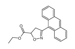 ethyl 3-anthracen-9-yl-4,5-dihydro-1,2-oxazole-5-carboxylate结构式