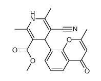 Methyl 5-cyano-2,6-dimethyl-4-(2-methyl-4-oxo-4H-chromen-8-yl)-1,4-dihydropyridine-3-carboxylate结构式