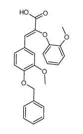α-(2-methoxyphenoxy)-4-benzyloxy-3-methoxycinnamic acid结构式