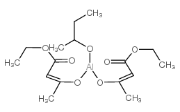 (butan-2-olato)bis(ethyl 3-oxobutyrato-O1',O3)aluminium结构式
