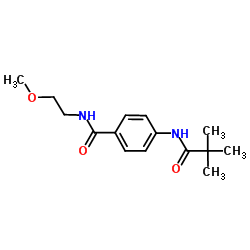 4-[(2,2-Dimethylpropanoyl)amino]-N-(2-methoxyethyl)benzamide结构式