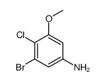 3-溴-4-氯-5-甲氧基苯胺结构式