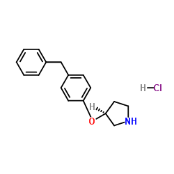 Pyrrolidine, 3-[4-(phenylmethyl)phenoxy]-, hydrochloride , (3S)-结构式