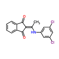 2-{1-[(3,5-Dichlorophenyl)amino]ethylidene}-1H-indene-1,3(2H)-dione Structure